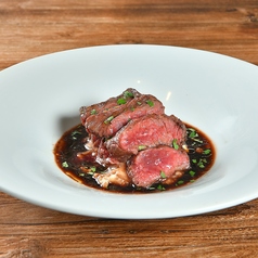 ハラミステーキ　バルサミコソース