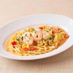 タリアテッレ海老のトマトクリームソース[生パスタ]