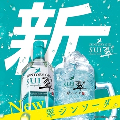 翠ジンソーダ/翠ジンレモンソーダ/翠ジンゆずみつソーダ/翠ジン緑茶ハイ