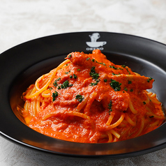 蟹の身たっぷりな ワタリガニのトマトソース　スパゲティ