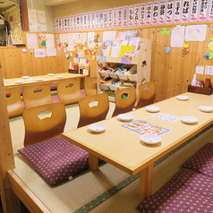 大人数での宴会などにぴったりなお座敷席。大切な方と楽しい時間を♪