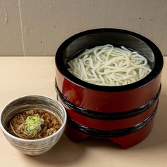 釜揚げうどん(牛つけだれ)(温)