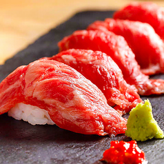 肉寿司盛り合わせ3貫