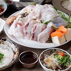 蟹ふぐ 雪月花のコース写真