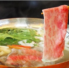 黒毛和牛のしゃぶしゃぶ （肉・野菜・〆のちゃんぽん又は雑炊 &nbsp;付き）