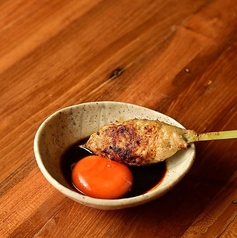 卵黄タレ付き鶏つくね