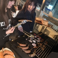 【街中で手ぶらBBQ】焼く豪華なBBQコースに舌鼓