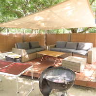 思い思いの過ごし方で楽しめる多様なBBQスペース♪