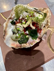 岩ガキと海藻、自家製白ポン酢での写真