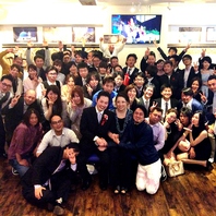 結婚式2次会、学生宴会など、最大120名様まで着席可能！