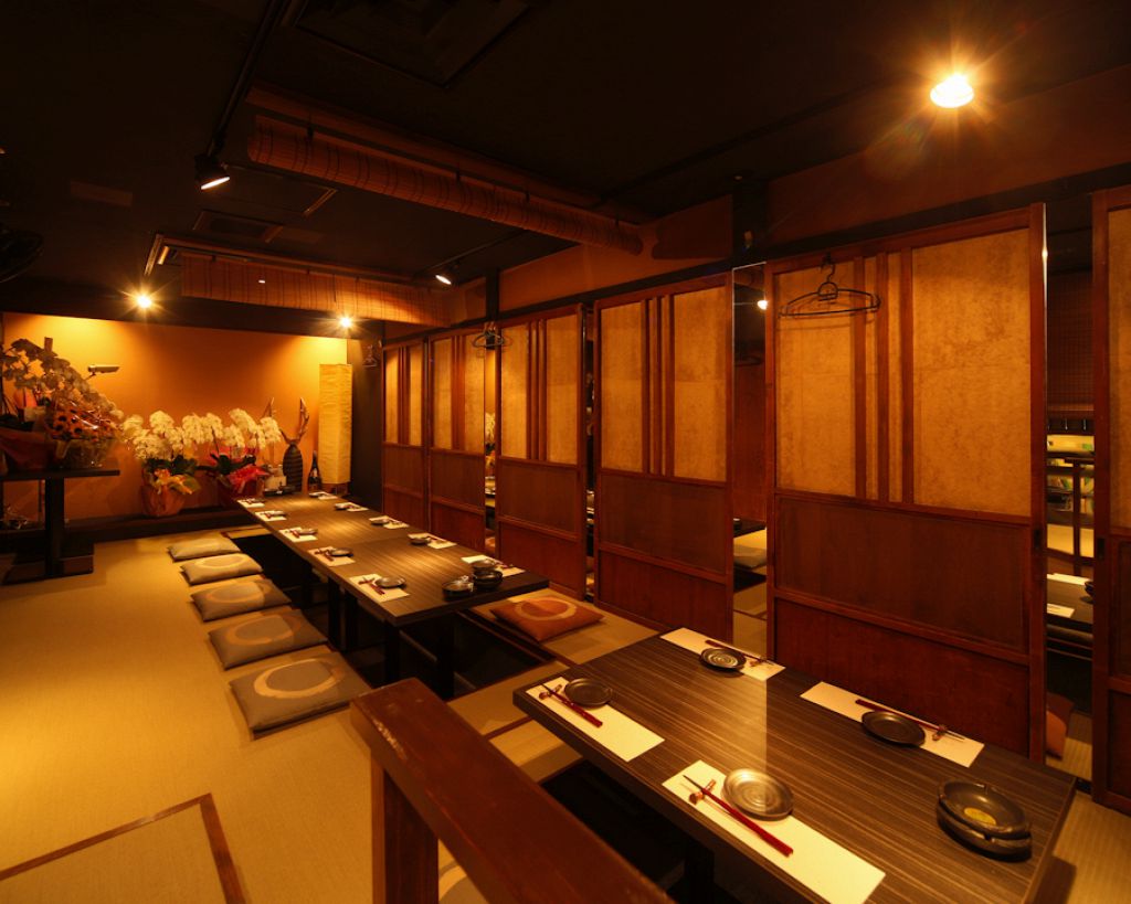 全席掘りごたつ個室☆レイアウト自由自在♪６名～最大45名OK、大人コンパや各種宴会にご利用下さい！