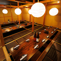 ご宴会に！柔軟にレイアウト可能な個室