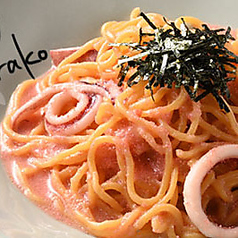 たらことイカの和風パスタ