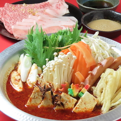 天 A5和牛 すき焼き しゃぶしゃぶのコース写真