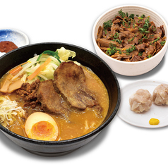 牛たん炙りチャーシュー仙台味噌らーめんと日替わりミニ丼定食 