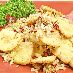 なすのスパイシー山椒香り揚げ