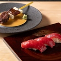 料理メニュー写真 【お得なセット】牛串と鮪寿司 3貫