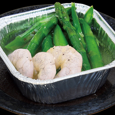 アスパラ＆海老アヒージョ／揚げたこ焼き