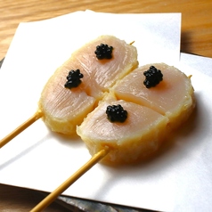 昆布締めタイラ貝のレア天ぷら串（2本）