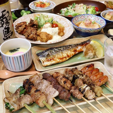 地元食材を活かした定食や串焼き、豊富な定食メニューが自慢の居心地良い居酒屋♪