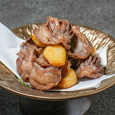 砂肝と国産にんにくの素揚げ