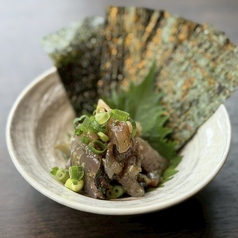 あじ柚子胡椒海苔巻き Japanese Style Horse Mackerel Tartare