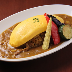 季節野菜のカレーオムライス