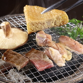 各テーブルにお持ちするコンパクトな卓上七輪。炭火ならではの強い遠赤外線が、分厚い油揚げの表面をサクッと香ばしく焼き上げ、ジューシーなお肉や肉厚椎茸の旨味をぎゅっと閉じ込めます。目の前でじんわりと火が通っていく様子を眺めながら、自分好みの焼き加減で熱々をいただく贅沢なグリル体験をどうぞ。