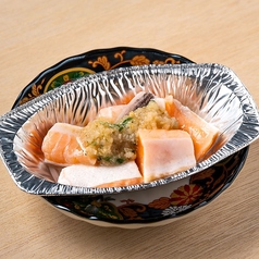 サーモンハラスのネギ塩焼き