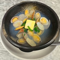 アサリの酒蒸しバター/豚バラのネギ塩炒め