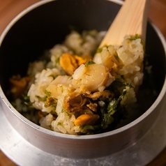 帆立と青のり釜飯