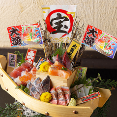 かっこ自慢の刺身盛り合わせ【大黒天】7種×3貫盛り