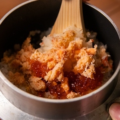 蟹といくら釜飯
