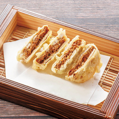 鴨味噌蓮根挟み揚げ