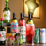 韓国のお酒やジュースの品揃えが豊富！！