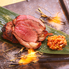 土佐鴨の藁焼き