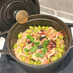 たこと枝豆の和風炊き込みご飯