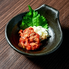 チャンジャのクリームチーズ添え