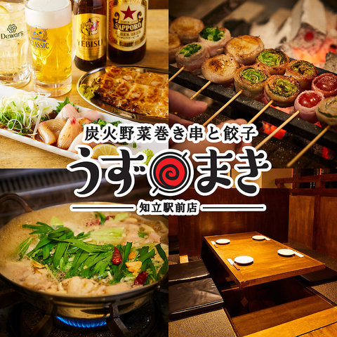 大人気♪野菜巻き串と絶品ひとくち餃子！博多の名物料理がてんこ盛りの店