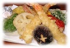 海老と季節の野菜