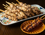 ぐるぐるとり皮。焼き鳥コースもご用意しています。