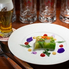 季節野菜のテリーヌとビールのセット～『澄深し』と共に～