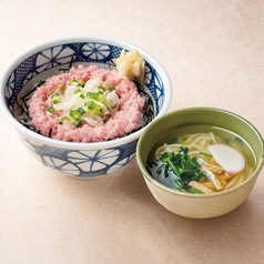 ねぎとろ丼＋小うどん(温or冷）