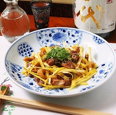 地鶏と黄ニラ炒め
