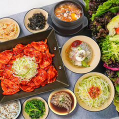 豚肉ピリ辛炒め・サンパセット