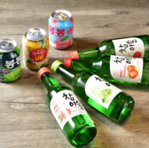 大人気の韓国ドリンク！果肉が入ったソフトドリンクとマッコリ、チャミスルのフレーバーを多く取り入れています。★女性に人気のオシャレなドリンクメニューです。