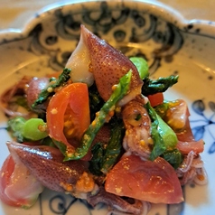 ホタルイカと菜の花の和え物