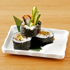うなきゅう巻き/タコの梅しそ巻き/ねぎとろ巻き/とろたく巻き/海老天巻き/カニカママヨ巻き 各
