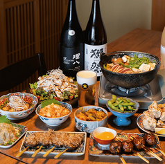 鳥料理と炭火焼 鶏やまのコース写真