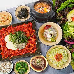 鴨肉のコチュジャン炒め・サンパセット